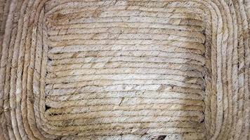 Fragment of wicker basket. Close up wicker basket texture for use as background . Woven basket pattern and texture. photo