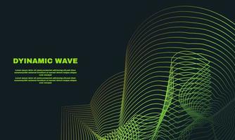 stock illustration abstract background with a colored dynamic waves line and particles illustration part 4 vector