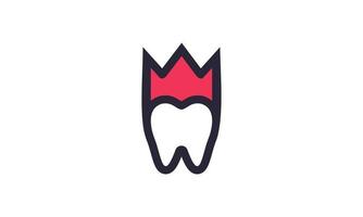 abstract creative crown and tooth shapes logo modern business company vector