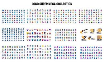 illustration idea logo design mega collection abstract geometric business company vector