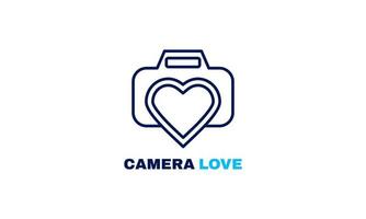 stock vector camera love photography logo icon vector template