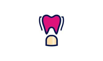 stock vector abstract tooth logo and trophy colorful icon design template
