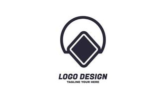 abstract Connecting rectangle Logo Flat Vector Logo Design Template