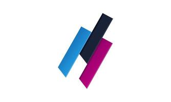 ilustración de stock impresionante logotipo m inicial con colorido para el vector de diseño de empresa o negocio