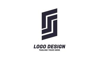 plantilla de diseño de logotipo corporativo de negocios abstracto diseño plano simple y limpio vector