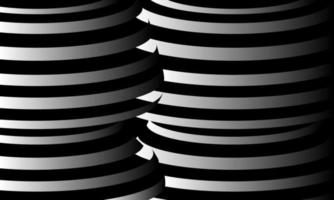 awesome  illustration optical art illusion of striped geometric black and white abstract line surface flowing part 7 vector