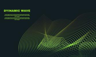 stock illustration abstract background with a colored dynamic waves line and particles illustration part 1 vector