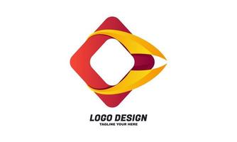 stock illustration abstract logo for company with colorful design template vector