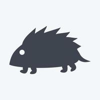 Pet Hedgehog Icon in trendy glyph style isolated on soft blue background vector