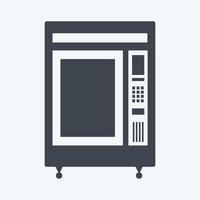 Vending Machine Icon in trendy glyph style isolated on soft blue background vector