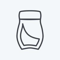 Coffee bottle Icon in trendy line style isolated on soft blue background vector