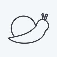 Pet Snail Icon in trendy line style isolated on soft blue background vector