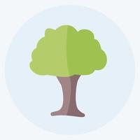 Trees Icon in trendy flat style isolated on soft blue background vector