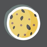 Cookie II Sticker in trendy isolated on black background vector