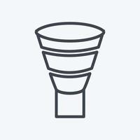 Funnel Chart Icon in trendy line style isolated on soft blue background vector