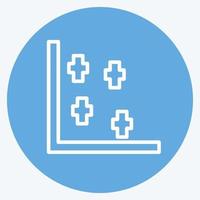 Scatter Plot II Icon in trendy blue eyes style isolated on soft blue background vector
