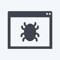 Web Crawler Icon in trendy glyph style isolated on soft blue background vector