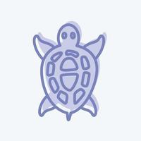 Pet Turtle Icon in trendy two tone style isolated on soft blue background vector