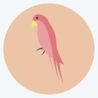 Pet Parrot Icon in trendy flat style isolated on soft blue background vector