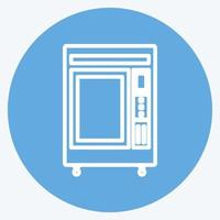 Vending Machine Icon in trendy blue eyes style isolated on soft blue background vector