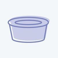 Soup Pot Icon in trendy two tone style isolated on soft blue background vector