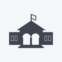 University Icon in trendy glyph style isolated on soft blue background vector