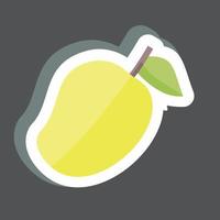 Mango Sticker in trendy isolated on black background vector