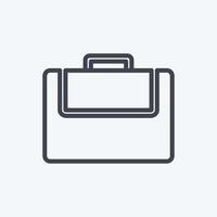 Portfolio Icon in trendy line style isolated on soft blue background vector