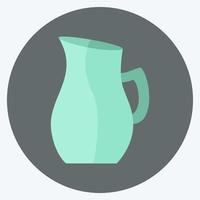 Jug of Water Icon in trendy flat style isolated on soft blue background vector