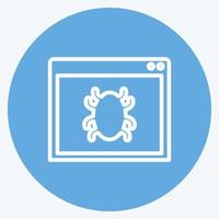 Web Crawler Icon in trendy blue eyes style isolated on soft blue background vector