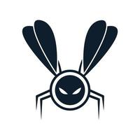 animal insect flies robot logo vector icon illustration design