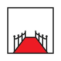 red carpet modern logo vector symbol icon design illustration