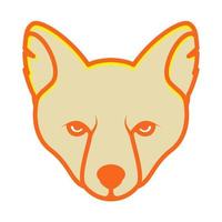 head fox abstract logo symbol icon vector graphic design illustration