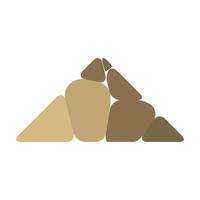 stone rock triangle colorful logo vector symbol icon design graphic illustration