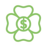 flowers with money lines simple logo vector icon symbol graphic design illustration