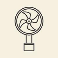 ventilador eléctrico línea hipster logotipo símbolo icono vector gráfico diseño ilustración idea creativa