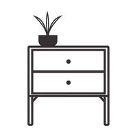 table and drawers lines logo vector symbol icon design illustration