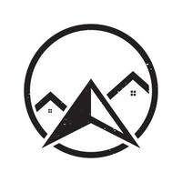 up arrow north with home  logo vector