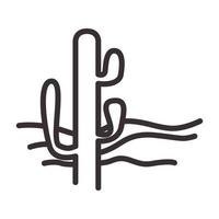 lines hipster cactus desert logo symbol vector icon illustration graphic design
