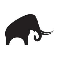 diseño de ilustración de icono de vector de logotipo de elefante mamut de forma geométrica