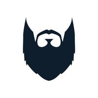 man beard face old vintage logo vector icon design