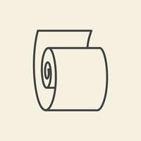 roll tissue paper simple lines logo vector icon symbol graphic design illustration
