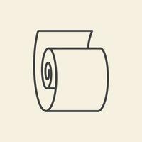 roll tissue paper simple lines logo vector icon symbol graphic design illustration