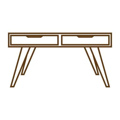 minimalist table modern lines interior furniture logo vector symbol icon design illustration