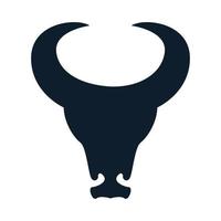 animal head cow or bull or buffalo or bison skull modern logo vector  illustration design