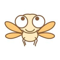 animal insecto libélulas lindo niños logo vector icono ilustración diseño