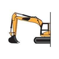 excavator orange construction modern logo symbol icon vector graphic design illustration