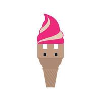 ice cream with castle building logo vector icon design