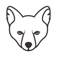 head fox lines art logo symbol icon vector graphic design illustration
