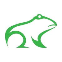 green frog unique shape logo symbol vector design illustration